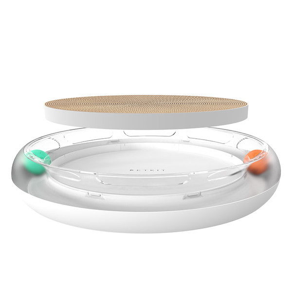 Στρογγυλή ξύστρα για γάτες από κυματοειδές χαρτί