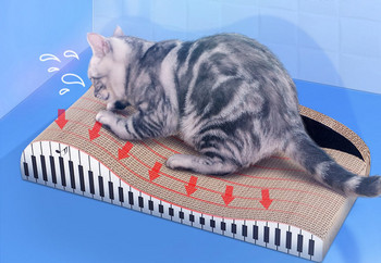 Ξύστρα γάτας από κυματοειδές χαρτί - διαφορετικά μοντέλα και μεγέθη