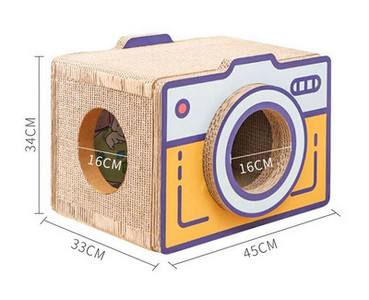 Lainepaberist puidust kast kassidele