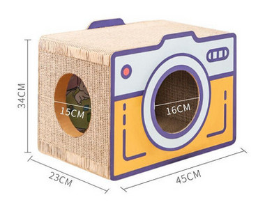 Lainepaberist puidust kast kassidele