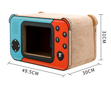 Lainepaberist puidust kast kassidele