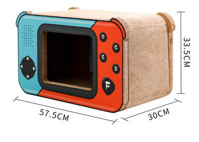 Lainepaberist puidust kast kassidele