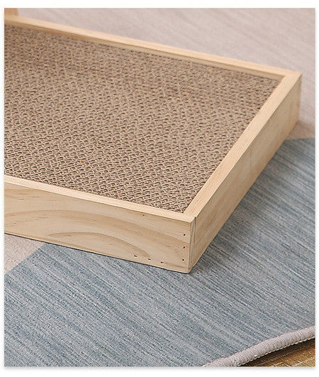 Ξύλινη Ξύστρα για γάτες με κυματοειδές χαρτί