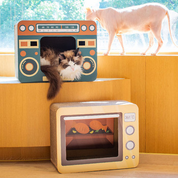 Ξύστρα γάτας σε σχήμα τηλεόρασης