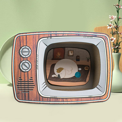 Kaķu skrāpis televizora formā