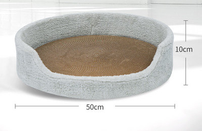 Kaķu skrāpējamās gultas tips pelēkā krāsā