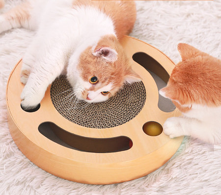 Scarlet pentru pisici in forma rotunda