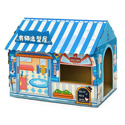 Skrāpējums mājas formā - no gofrētā papīra