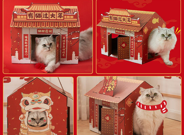 Skrāpējums mājas formā - no gofrētā papīra