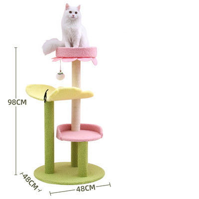 Vertikalna penjalica s grebalicom i krevetom za mačke