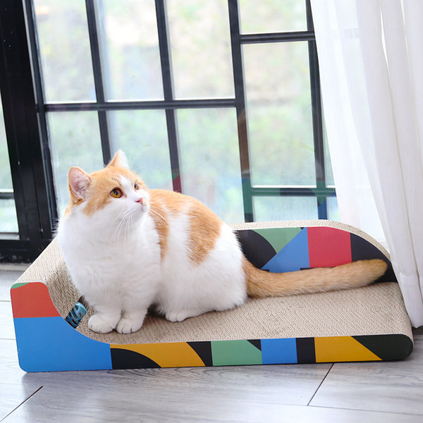 Ploča za mačke s valovitim papirom za grebanje