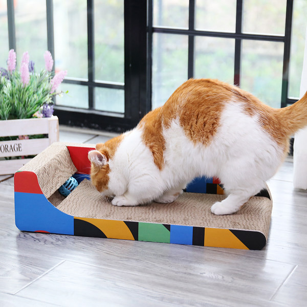 Ploča za mačke s valovitim papirom za grebanje