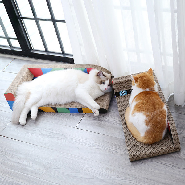 Ploča za mačke s valovitim papirom za grebanje