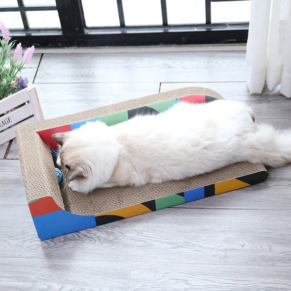 Ploča za mačke s valovitim papirom za grebanje