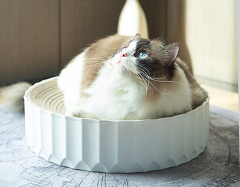 Ξύστρα  γάτας σε στρογγυλό σχήμα