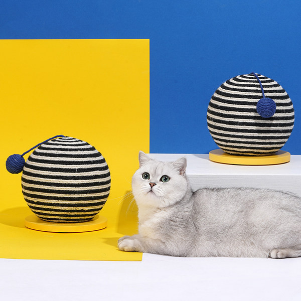 Sisali ja statiiviga ümmargune kraabits kassidele