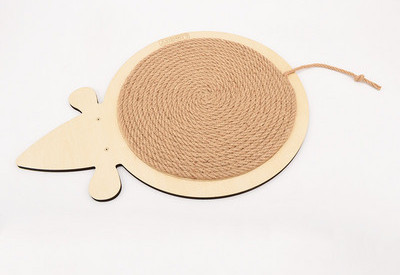 Scândura din lemn cu sisal pentru ascuțirea ghearelor de pisică