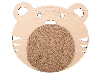 Scândura din lemn cu sisal pentru ascuțirea ghearelor de pisică