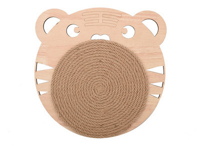 Scândura din lemn cu sisal pentru ascuțirea ghearelor de pisică