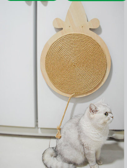 Scândura din lemn cu sisal pentru ascuțirea ghearelor de pisică