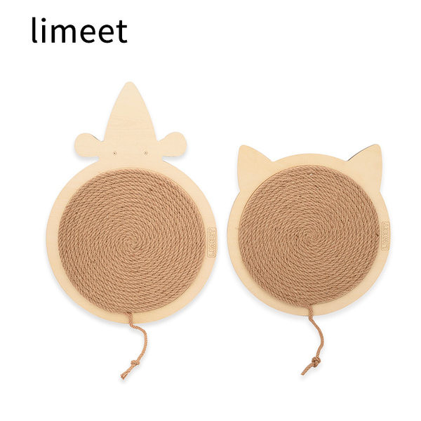 Scândura din lemn cu sisal pentru ascuțirea ghearelor de pisică