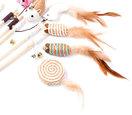 Kačių žaislinė meškerė – skirtingi modeliai