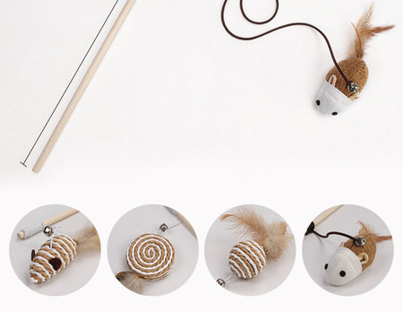 Kačių žaislas su plunksna