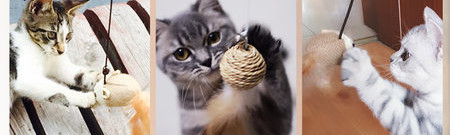 Undiță de pescuit tip jucărie distractivă pentru pisici