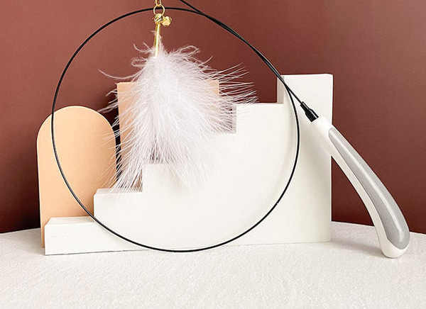 Mänguõng udusulgedega kassidele