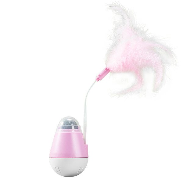 Jucărie distractivă pentru pisici cu pene