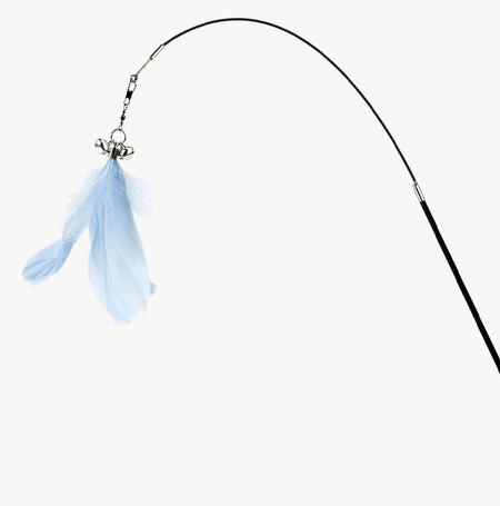 Mänguõng kassidele ripatsiga - kellukesega sulg