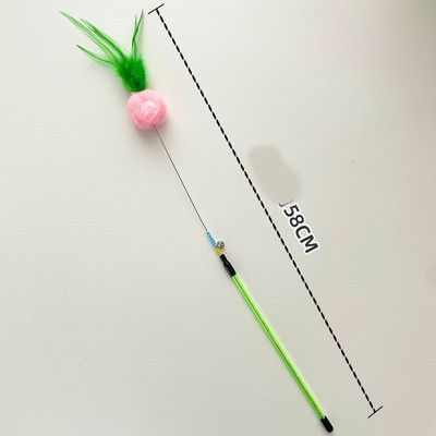 Igračka štap za pecanje s mačjim pompom