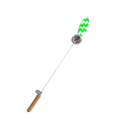 Jucărie distractivă pentru pisici cu pene și pompon