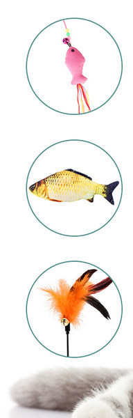 Undiță jucărie pentru pisici mai multe modele cu pene