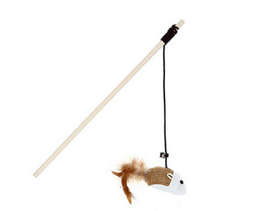 Undiță jucărie pentru pisici mai multe modele cu pene