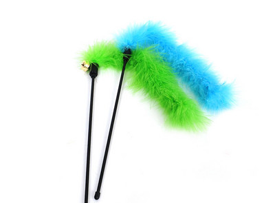 Undiță jucărie pentru pisici mai multe modele cu pene