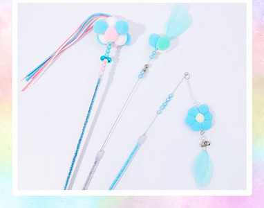 Undiță jucărie cu pandantiv pentru pisici