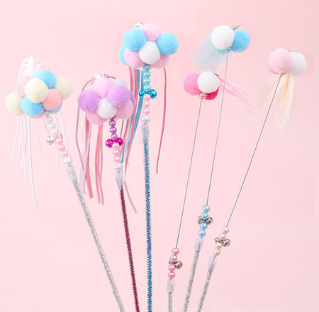 Undiță jucărie cu pandantiv pentru pisici