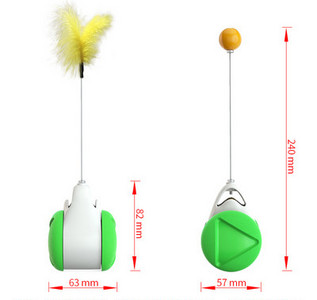 Jucărie pentru pisici cu o minge în diferite culori