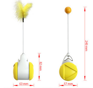 Jucărie pentru pisici cu o minge în diferite culori