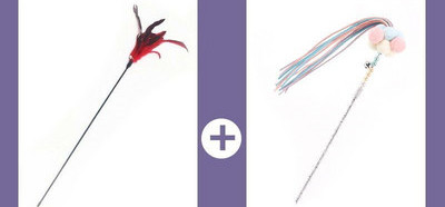 Jucărie pentru pisici cu pene și clopot