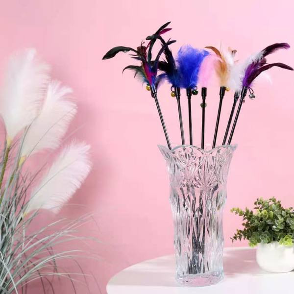 Jucărie pentru pisici cu pene și clopot