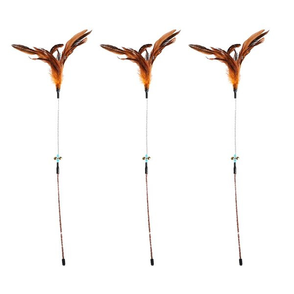 Jucărie distractivă pentru pisici cu pene