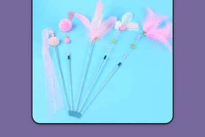 Jucărie pentru pisici - cu pene