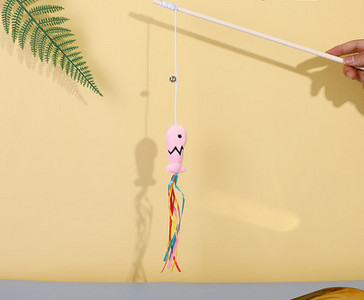 Jucărie pentru pisici pe undița de tip frânghie