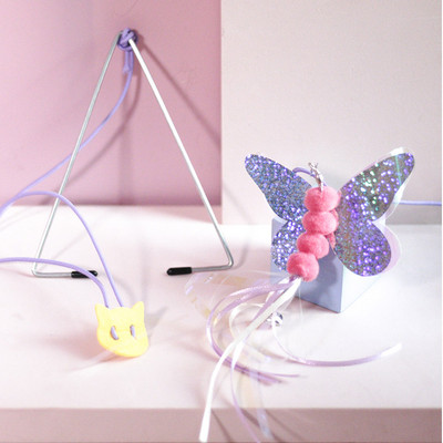 jucărie distractivă pentru pisici tip undiță - mai multe modele