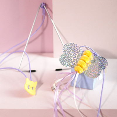 jucărie distractivă pentru pisici tip undiță - mai multe modele