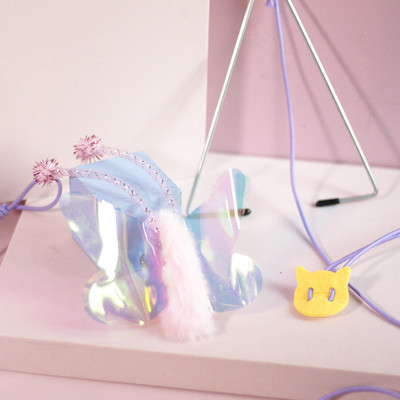 jucărie distractivă pentru pisici tip undiță - mai multe modele