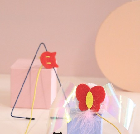 jucărie distractivă pentru pisici tip undiță - mai multe modele