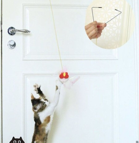 jucărie distractivă pentru pisici tip undiță - mai multe modele